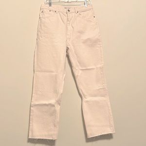 Zara TRF Straight Jeans in the color Sand. US size 10